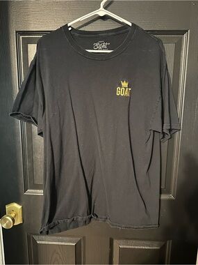 Eighty Eight Black Tee with Gold GOAT Logo